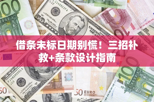 济南借条未标日期别慌!三招补救+条款设计指南 济南借条未标日期别慌!三招补救+条款设计指南