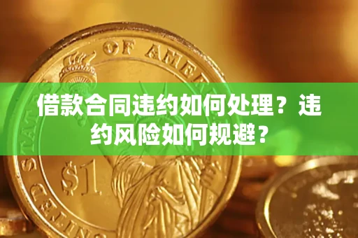 济南借款合同违约如何处理？违约风险如何规避？