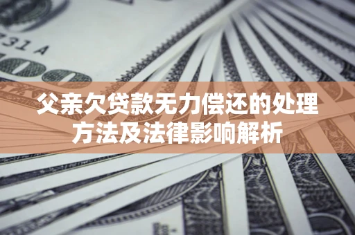 济南父亲欠贷款无力偿还的处理方法及法律影响解析